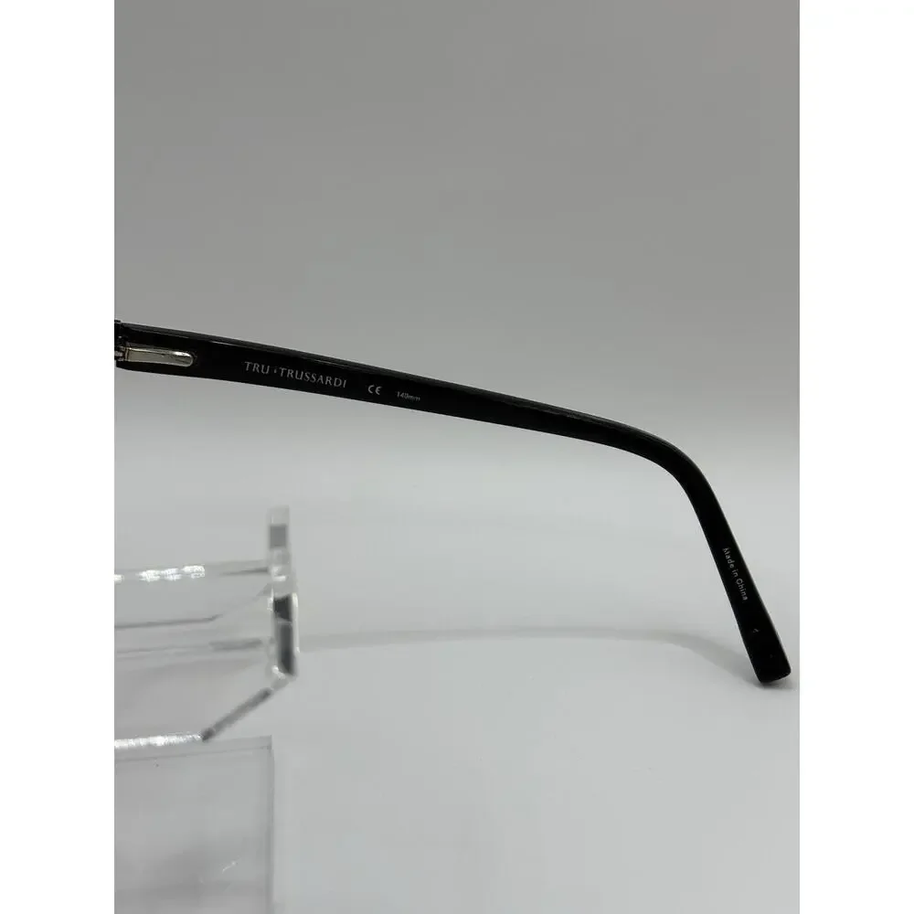 Tru Trussardi TR12716 Black Rectangular Sunglasses Titanium 53-19